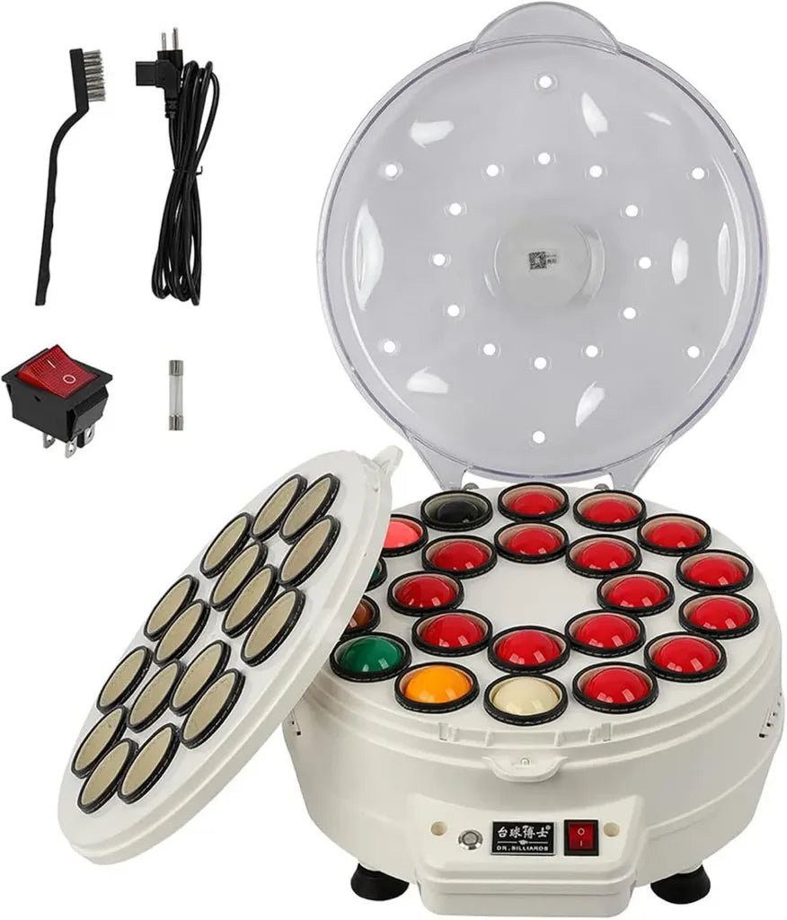 Elektronische Billardkugel-Reinigungsmaschine, 2-in-1 Polierer für 16/22 Kugeln, automatische Reinigung, geeignet für Billard- und Snookerkugeln