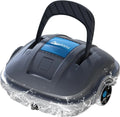 WINNY Poolroboter WY1102MAX Kabellos, Automatische Reinigung, 180µm Filter, 100 Min. Laufzeit, Für Flache Pools bis 80 m² – Dunkelgrau