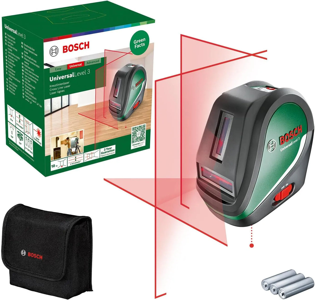 Bosch Kreuzlinienlaser und Linienlaser: grün