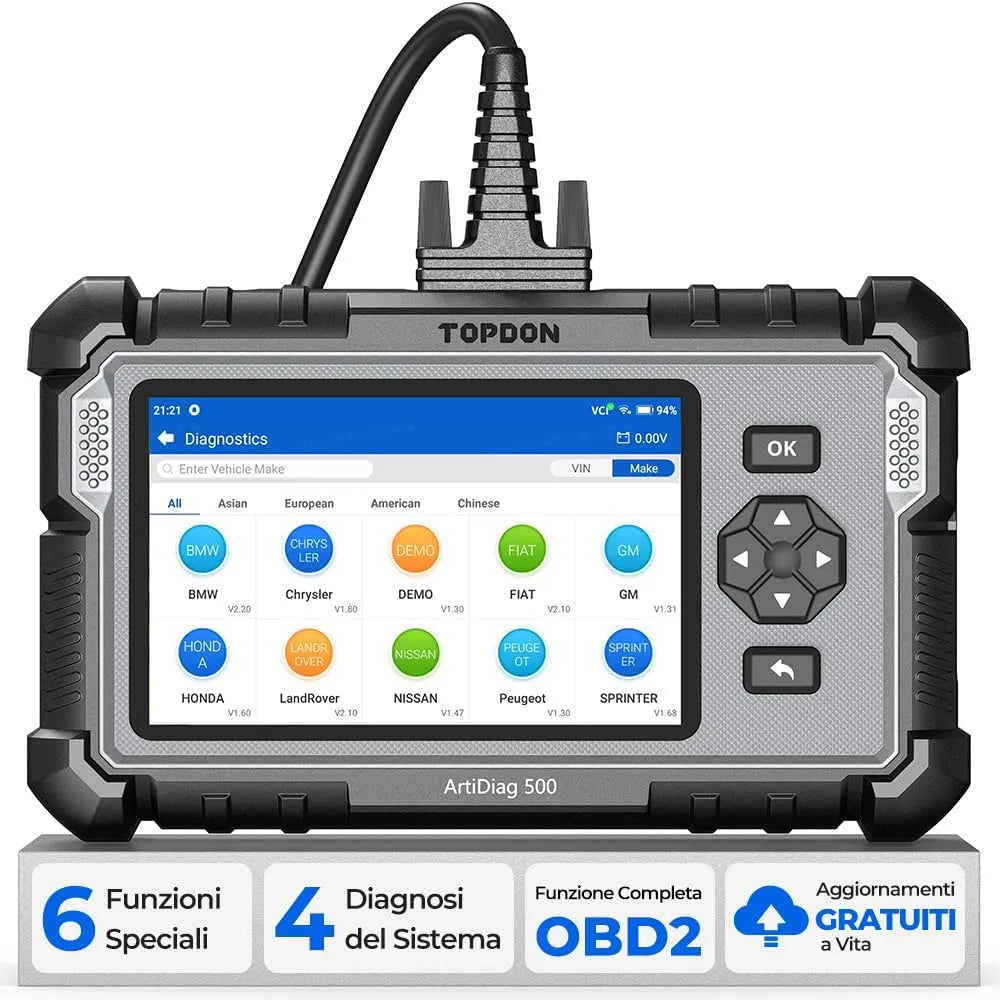TOPDON OBD2 Diagnosegerät Auto AD500 – für Fahrzeugpflege