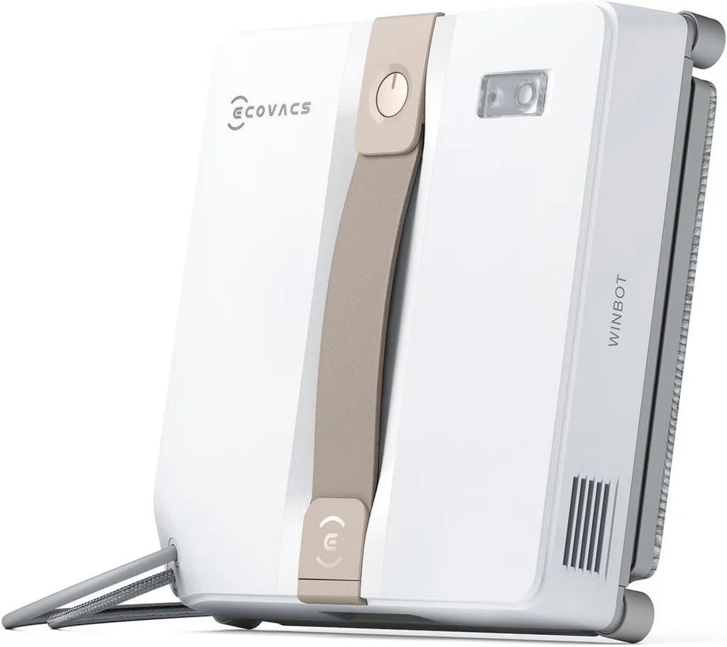 ECOVACS WINBOT MINI Fensterroboter, kompaktes Design mit Ultraschall-Reinigung, intelligentes 9-Stufen-Sicherheitssystem, 4 Modi, Anti-Rutsch-Technologie, Weiß