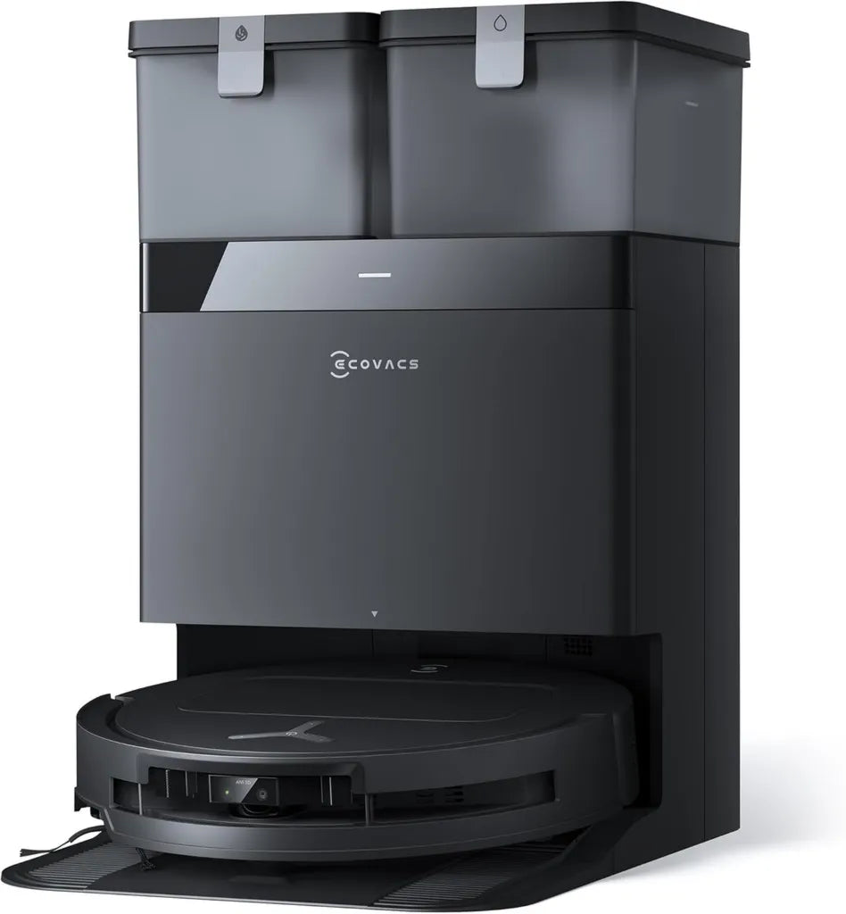 ECOVACS DEEBOT T50 Omni Gen2 Saugroboter, 21000 Pa, mit Heizwischsystem und All-in-One Station, ZeroTangle 2.0, Silberschwarz