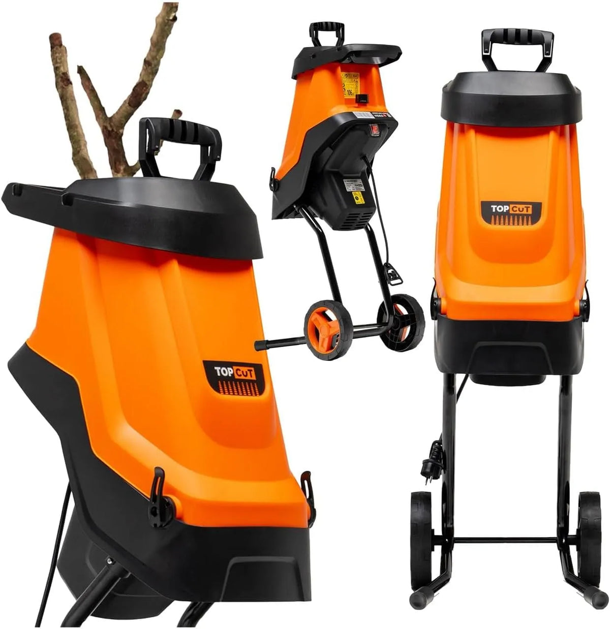 Gartenhäcksler, CUT, 45mm, 45L, 2600W, für Fahrzeugpflege, TOP TC-RE2600-BAG