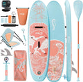 JUMMICO Aufblasbares SUP-Board Set mit 2-in-1 Paddel und Sitz, inklusive Kamera-Halterung und Zubehör