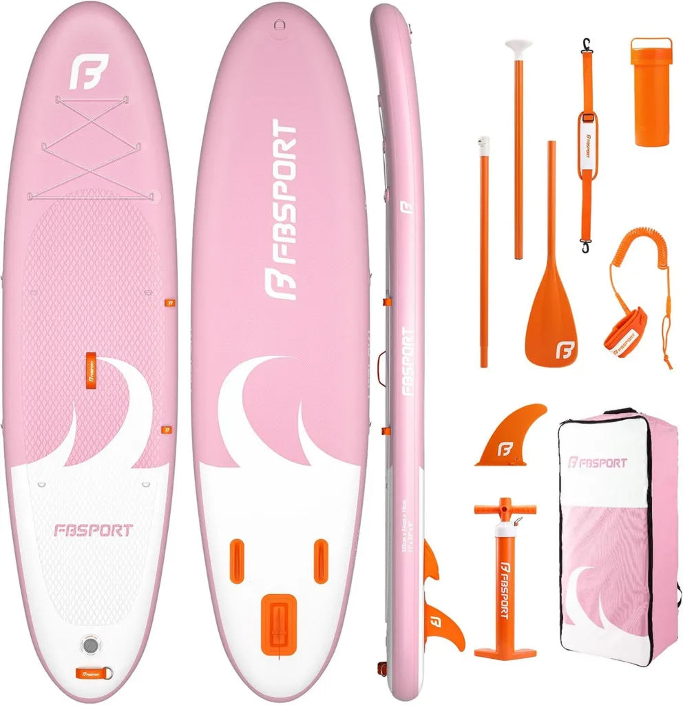 Aufblasbares SUP-Board 335x84x15 cm mit Pumpe und Zubehör, rutschfestes Deck, Leine und Paddel für Jugendliche und Erwachsene