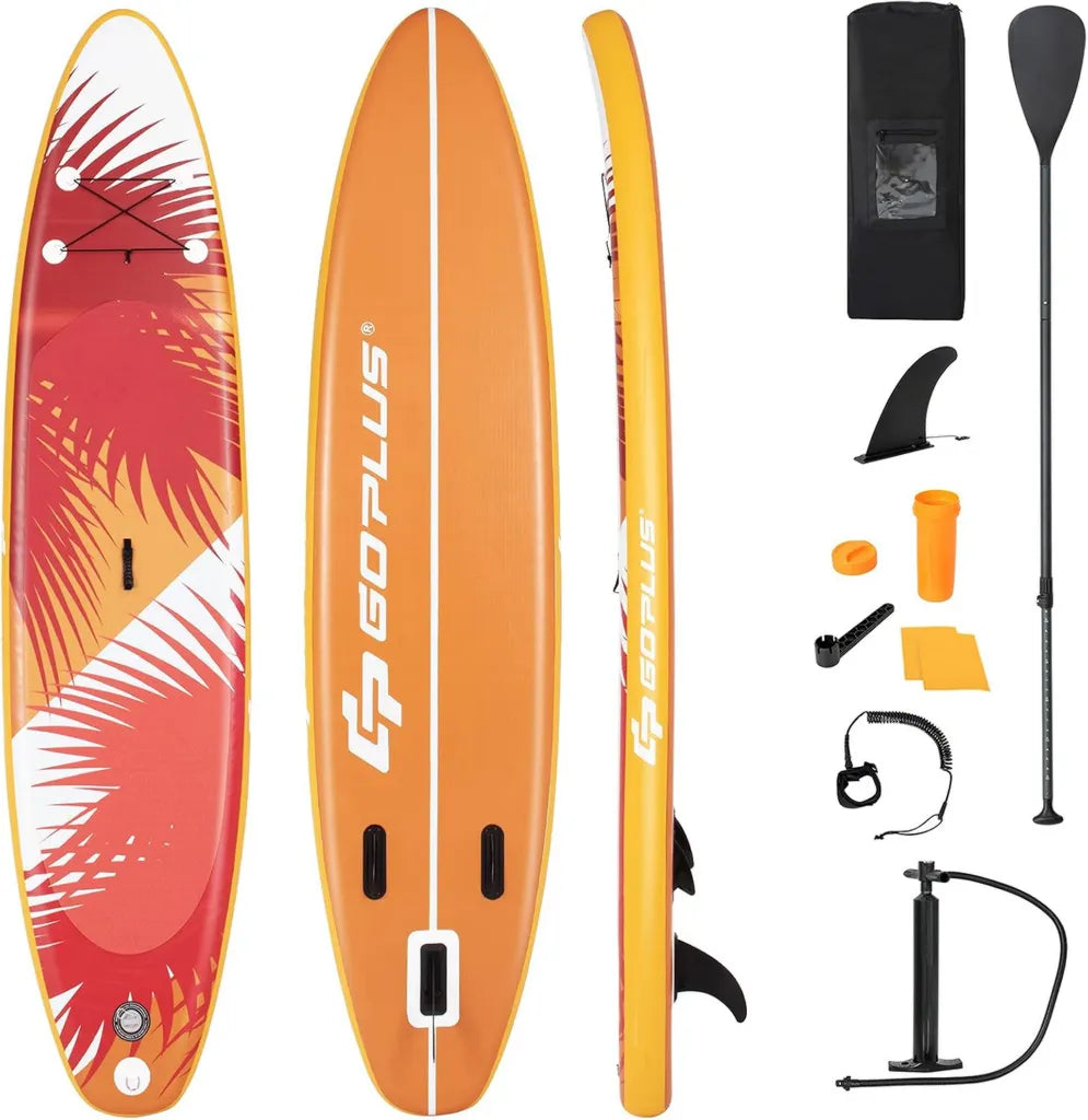 Aufblasbares SUP-Board Set mit Paddel, Finne & Tragetasche