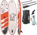 KAHU® Joy 298 cm aufblasbares SUP-Board Set mit Alu-Paddel und Pumpe - Allround für Einsteiger - 15 cm Dicke - 120 kg Tragkraft - Inklusive Kajaksitz - Orange