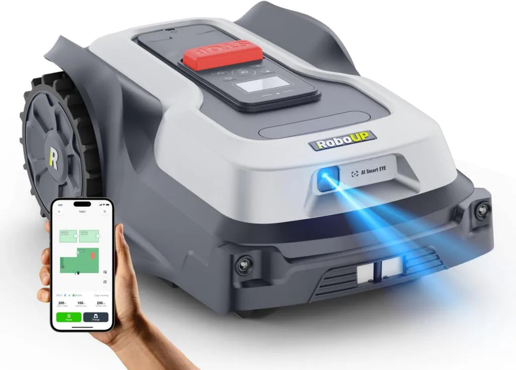 Intelligenter Mähroboter T600 mit KI und RTK, Max. 800㎡, App-Steuerung und Echtzeit-Hinderniserkennung