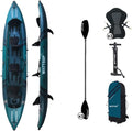 Wattsup Aufblasbares Kajak für 3 Personen - 460x85 cm - Hochdruck Dropstitch Konstruktion - Komplettset mit Paddel, Sitzen, Pumpe und Tasche - Belastbar bis 250 kg - Blau