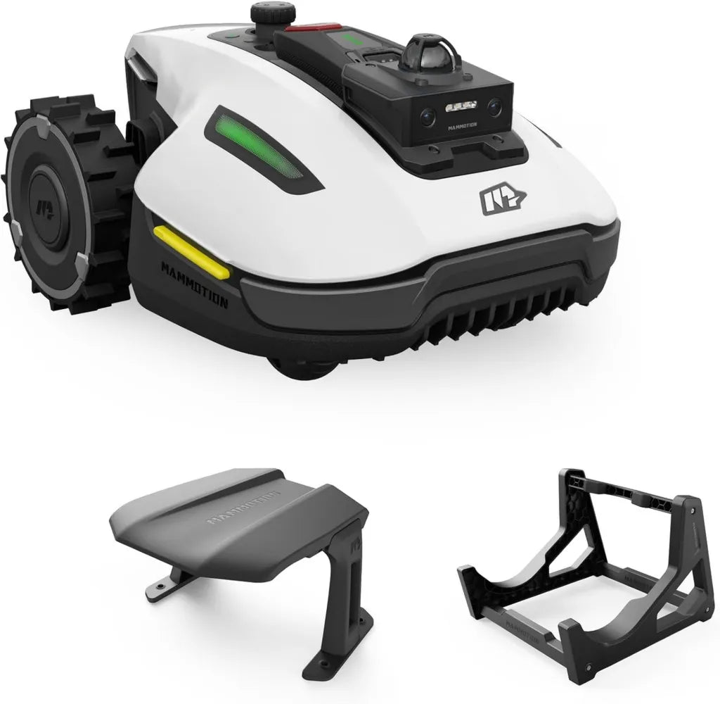 MAMMOTION YUKA mini 2 Mähroboter mit KI-gestützter Hinderniserkennung, 1000 m² Abdeckung, LiDAR + Kamera, inklusive Autowaschanlage und Universalgarage