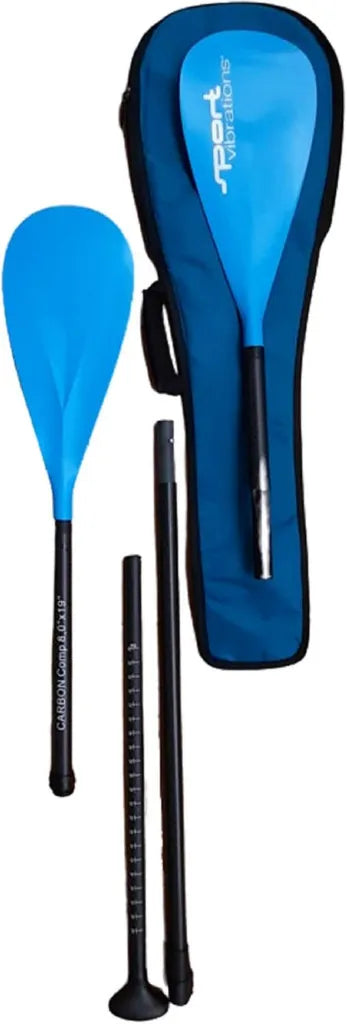 Sport Vibrations 4-teiliges Carbon SUP Paddel 8'0' mit Kajak-Paddelblatt und Tragetasche