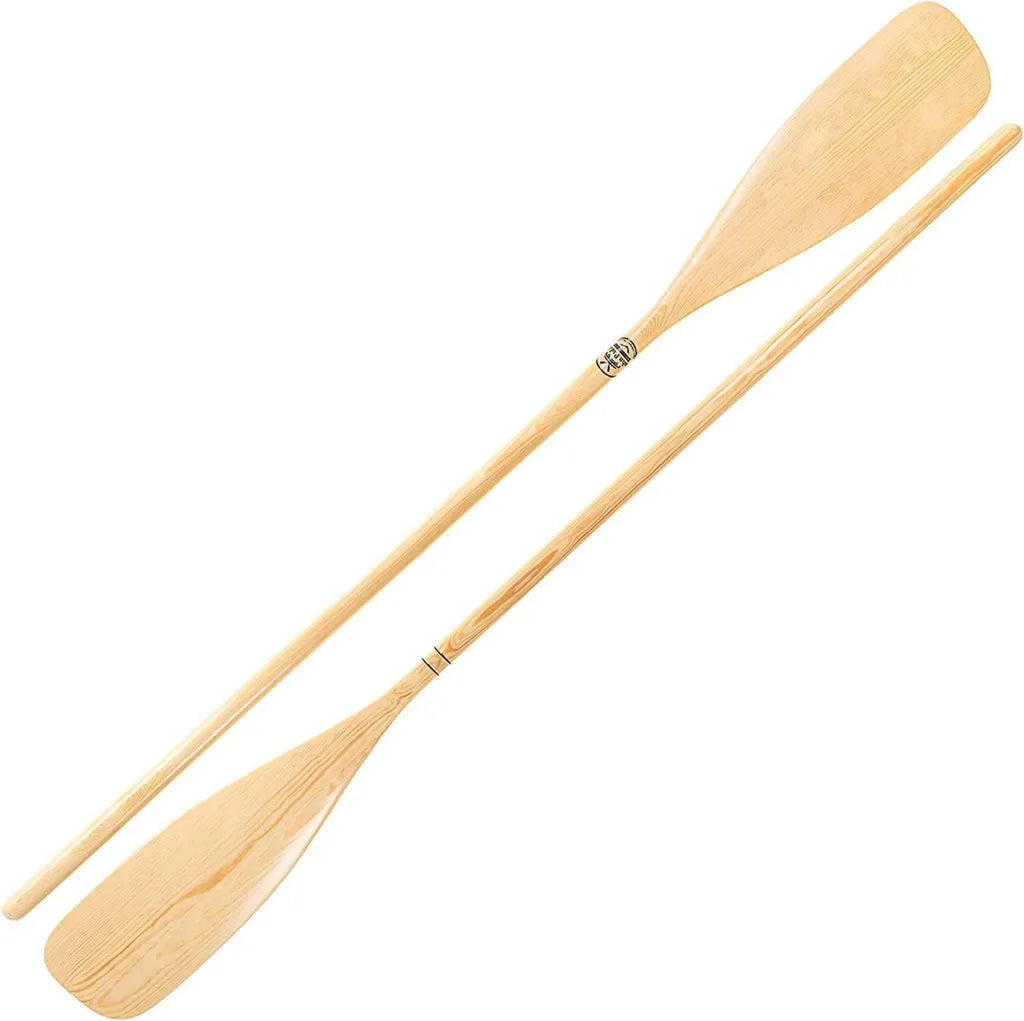 Zweiteiliges Holz-Paddelset für Schlauchboote und Angelboote, wahlweise mit Rudermanschette 150cm, 160cm