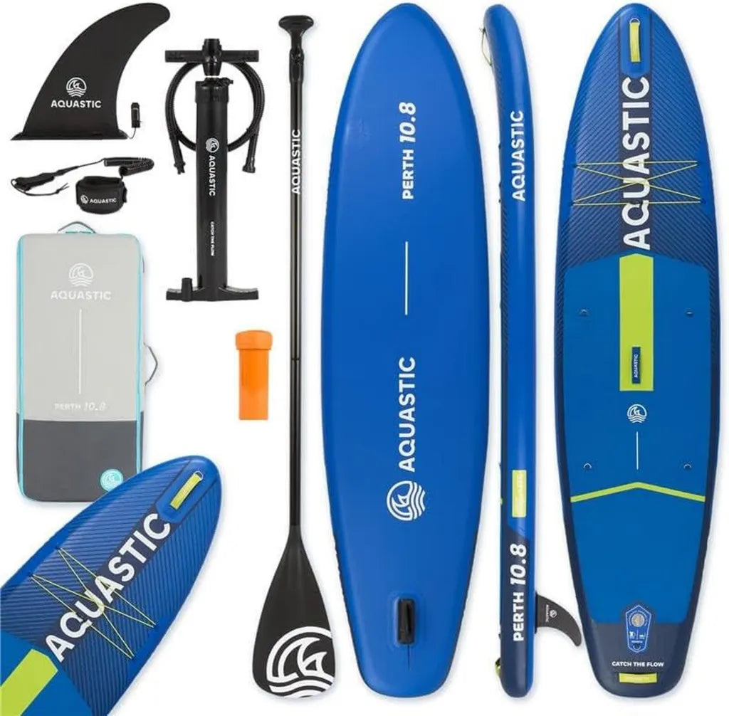 AQUASTIC Stand Up Paddleboard Perth 10'8' - Komplett-Set mit Rucksack, Kajaksitz und Reparaturset