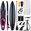 Aufblasbares SUP-Paddleboard für Erwachsene - Pink, Renn- und Touringdesign mit Zubehör