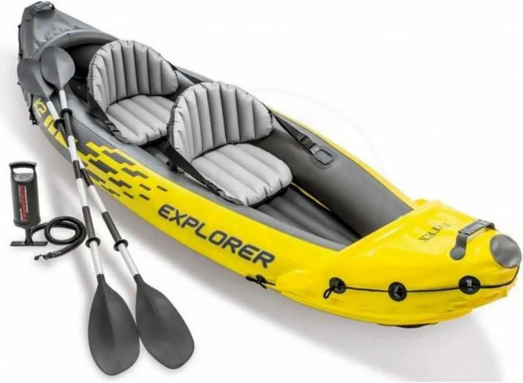 Intex Explorer K2 Kajak für 2 Personen aus robustem PVC mit Zubehör, Modell 2018