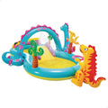 INTEX Dinoland Planschbecken 302x229x112cm mit Dinos, Wasserrutsche & Sprinkler