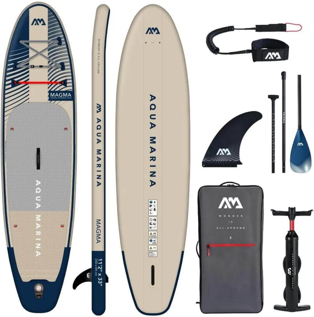 Aqua Marina Magma SUP Board 340x84cm - Aufblasbar mit Rucksack, Pumpe und Paddelset