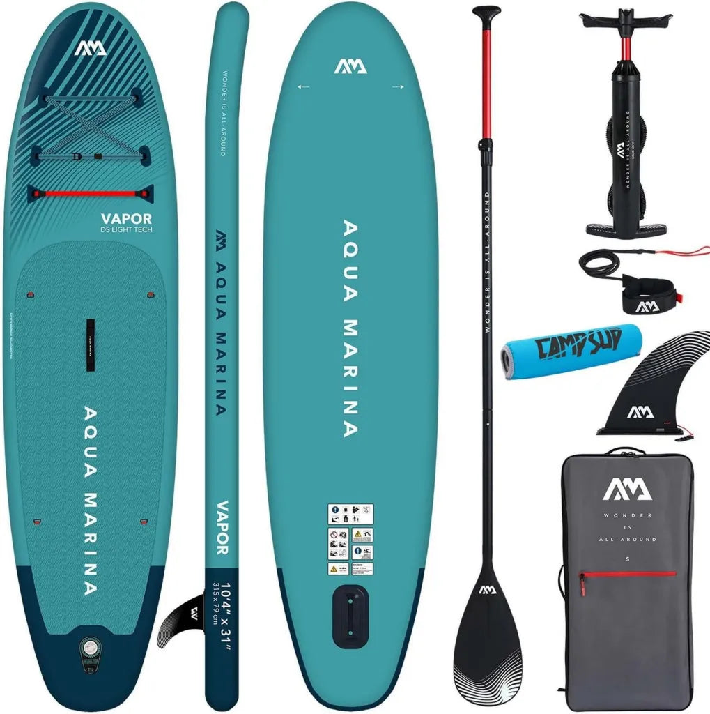 Aqua Marina Vapor 10'4' Aufblasbares Stand Up Paddle Board für Anfänger, Komplettset, Limited Edition Blau
