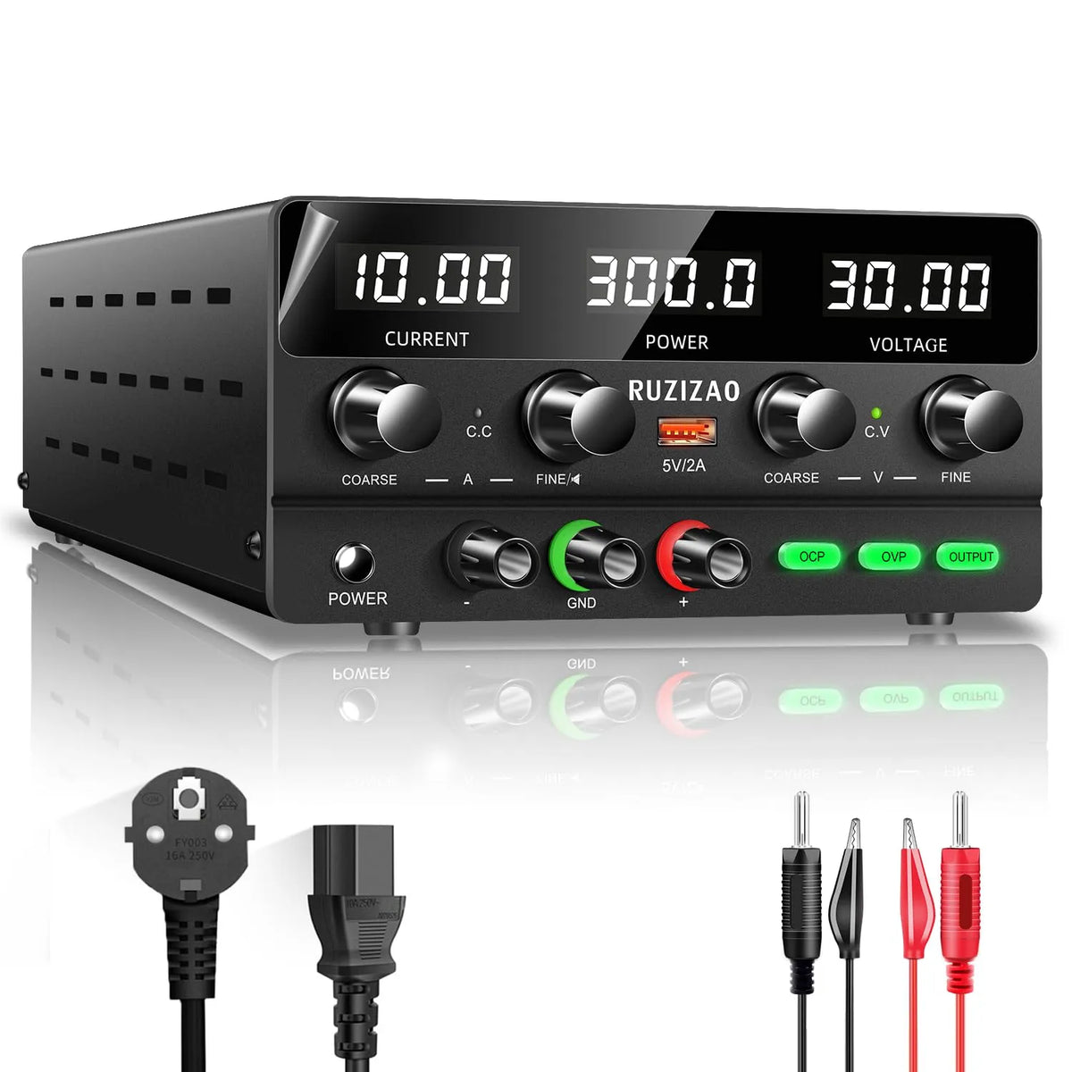 Regelbares DC-Labornetzgerät und Tischnetzteil, 300W, 30V, 10A, mit Überstromschutz, mit Überspannungsschutz, für Elektroniktest und Reparatur