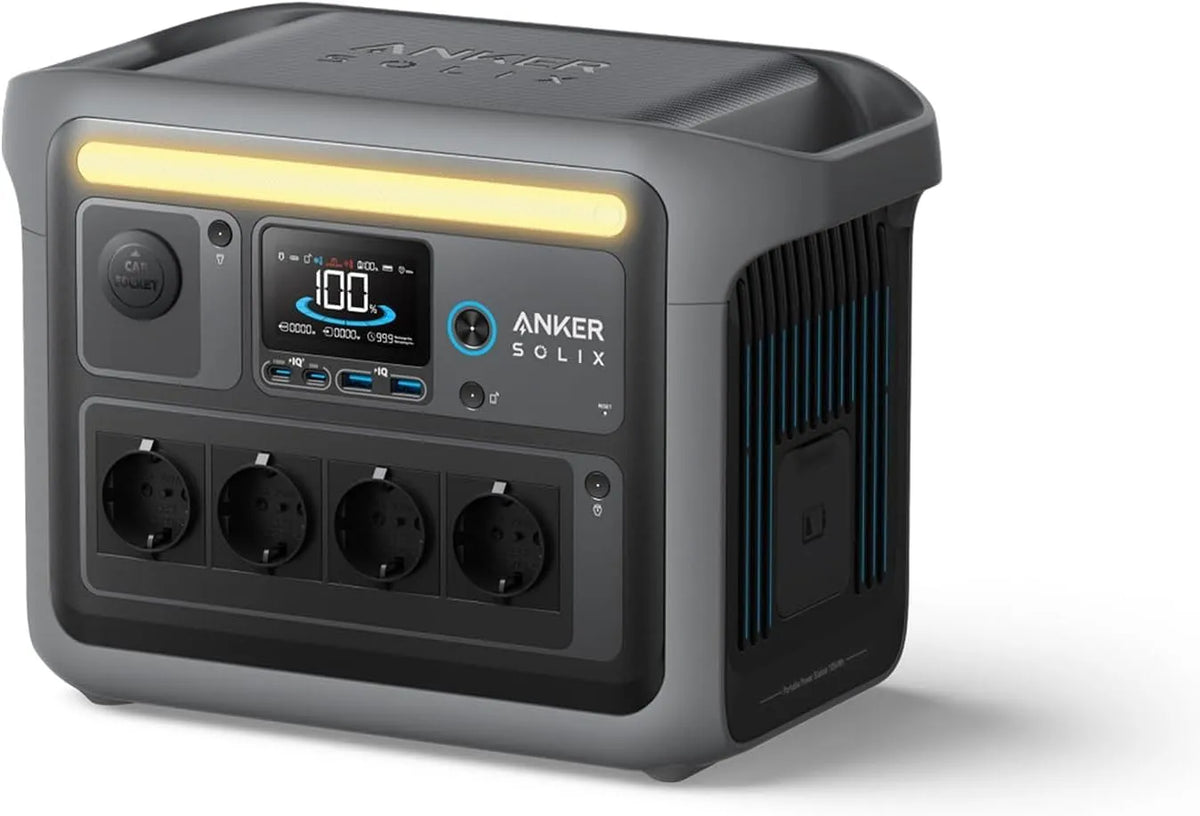 Anker SOLIX C1000 Tragbare Powerstation und Solargenerator, 1800W, solarbetrieben
