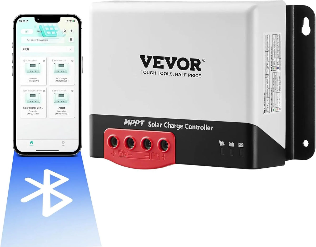 VEVOR Solarmodul und Photovoltaikpanel, 660W, 1320W, mit MPPT-Regler, 12V, 24V