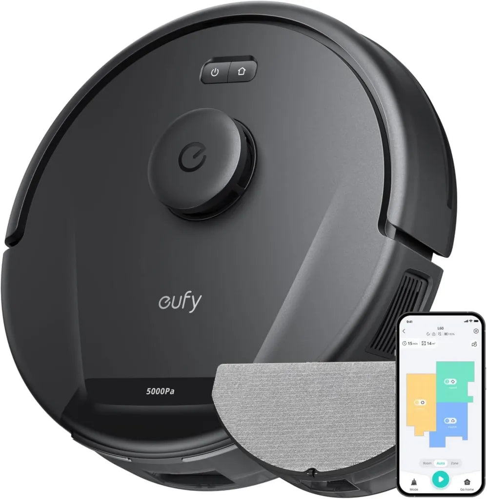 Eufy L60 Saug-Wisch-Roboter, 5000Pa Leistung, Laser-Navigation, effektiv für Hartböden und Tierhaare