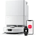 Roborock Qrevo Serie Saugroboter mit Hebemopp, 8000Pa Saugleistung, Anti-Verfilzungs-Bürste, Hindernisvermeidung, All-in-One Ladestation, Weiß