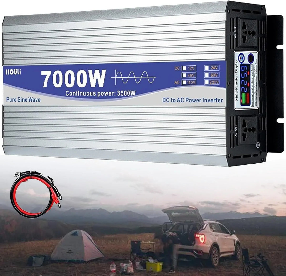 DC-AC-Wechselrichter und Spannungswandler, 3000W, 4000W, 5000W, 6000W, solarbetrieben, für Camping und Wohnmobil