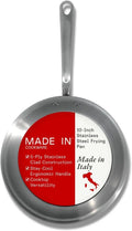 Professionelle Edelstahlpfanne 25,4 cm – 5-lagig – Induktionsgeeignet – Made in Italy