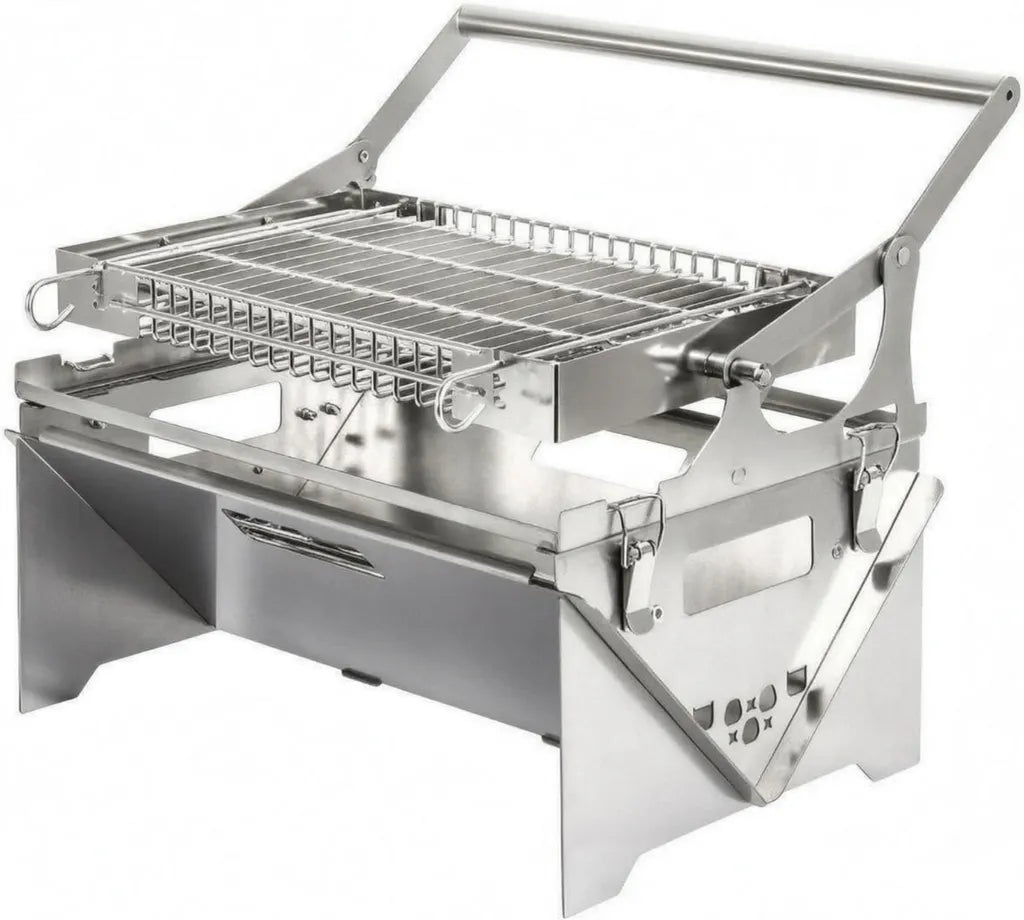 Tragbarer Klappgrill aus Edelstahl für Camping und Outdoor