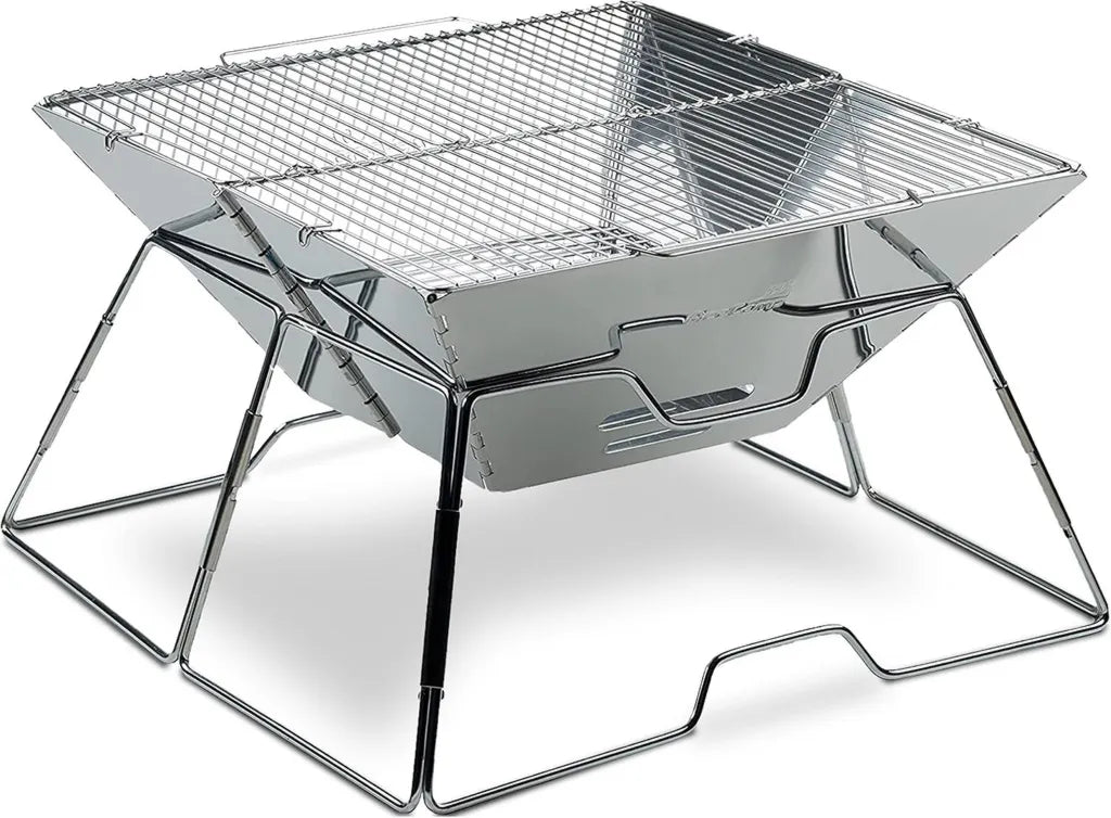 AceCamp Tragbarer Edelstahl-Klappgrill für Camping und Garten BBQ