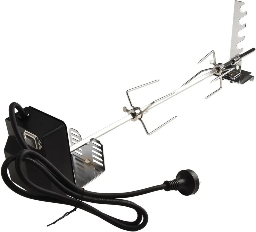 Hochleistungs-Elektro-Drehspießset aus 304 Edelstahl, passend für Gasgrills, 73 cm Länge, 18 kg Tragkraft
