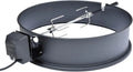 onlyfire Universal Rotisserie-Set 57CM mit Motor für Kugelgrill, passend für Weber 2290 und andere Holzkohlegrills (Schwarz emailliert)
