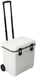 Isolierter Eiskübel mit Rädern, 38L, tragbarer Außentrolley für Grill und Camping