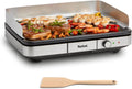 Tefal Plancha Elektrogrill, XXL Antihaftplatte, Einfache Reinigung, Für Innen- und Außenbereich, Mit Windschutz & Spatel, 2300W, Schwarz/Silber