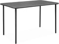 Metalltisch für Garten, 4 Personen, Anthrazit, Modell Amelia, 120 x 70 cm