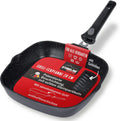 STONELINE SMART Grillpfanne 28 cm, Abnehmbarer Griff, Antihaft-Induktionspfanne, Grau