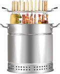 Vertikaler rauchfreier Holzkohlegrill mit 28 Spießen, ideales Outdoor-Grillset