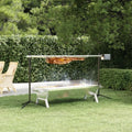 Automatischer Edelstahl-Drehspießgrill mit Elektroantrieb, perfekt für Spanferkel und Grillgerichte, 150x46,5x82,5 cm