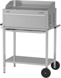 Schickling Edelstahl-Holzkohlegrill Willy L - Verstellbarer BBQ-Grillwagen, 55x33 cm