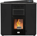Pelletkaminofen Marmolada 14 kW mit WLAN, Effizienter Heizbetrieb bis 130 m², Automatische Steuerung, 5 Leistungsstufen, Kompaktes Design, 24 Monate Garantie, Schwarz
