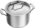 Cuisinart Edelstahl-Pastatopf mit Siebdeckel, 6L, Induktionsgeeignet