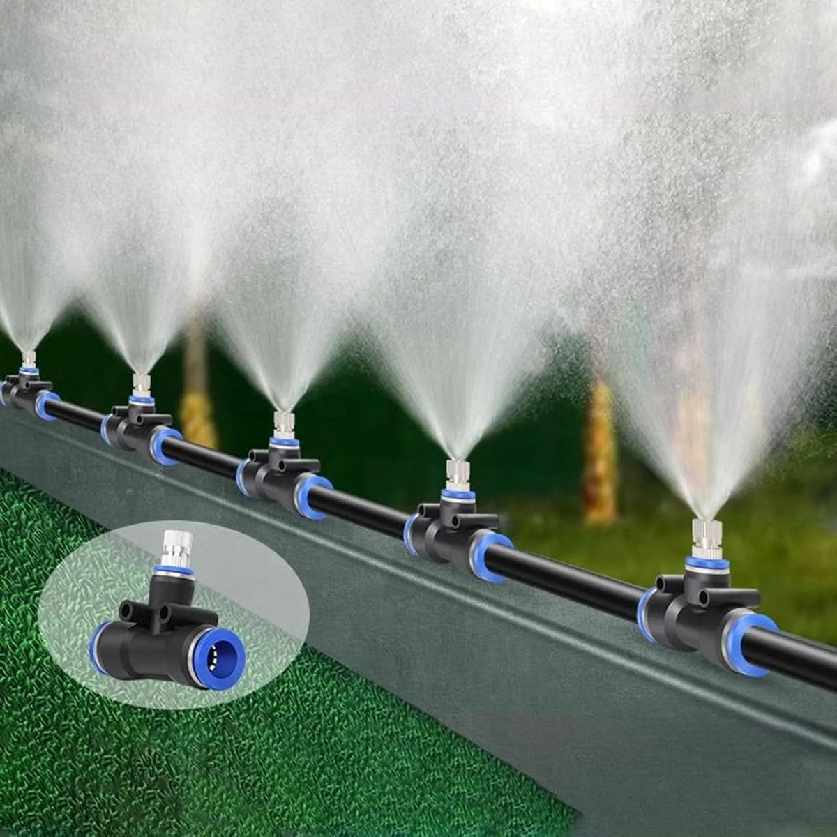 Terrassen-Nebelkühlsystem und Wassernebler, 20m, für Gartenbewässerung