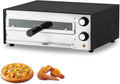 VEVOR Elektrischer Pizzaofen 305 mm, 1450 W, Multifunktionaler Back- und Grillofen, Schwarz