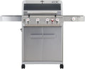 Monument Grills Edelstahl Gasgrill, 4 Brenner, 62.000 BTU, mit Seitenbrenner und Drehreglern