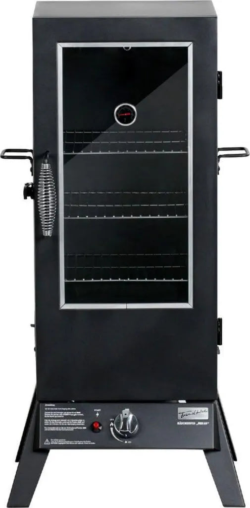 TrendLine Gas-Räucherofen Meran für Gasgrills, Holz und Holzkohle, Silber