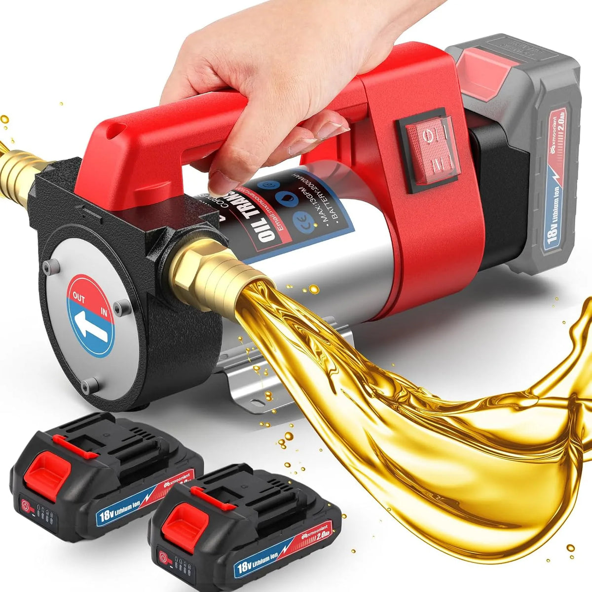 Kraftstoff-Transferpumpe und Dieselpumpe, selbstansaugend, 50L/Min, 260W, 2000mAH, 4200rpm