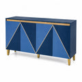 Sideboard Rechteckig Eichenholz Blau 160x40x80cm