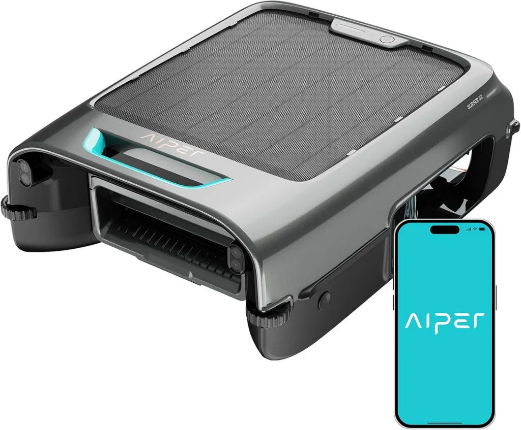 AIPER Solar Poolroboter EcoSurfer S2 mit App-Steuerung, 24/7 Reinigung, Solarbetrieb, Hinderniserkennung