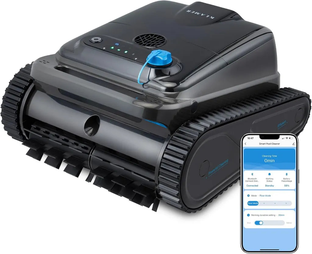 Kabelloser Poolroboter mit Akku und App-Steuerung, 4 Modi, Reichweite 200 m², Laufzeit 150 Min